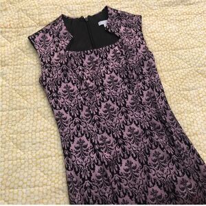 New York & Co Black and Pink Patterned Dress XS